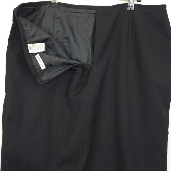 Apostrophe Pencil Skirt Women 16W Black Striped Classic Back Zipper Office - Picture 9 of 11